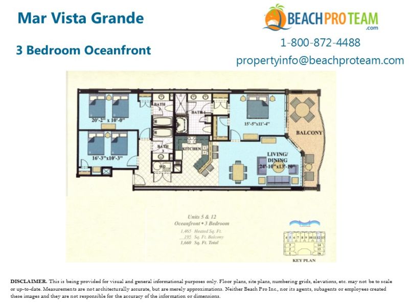 Mar Vista Grande Floor Plan 5 & 12 - 3 Bedroom Oceanfront
